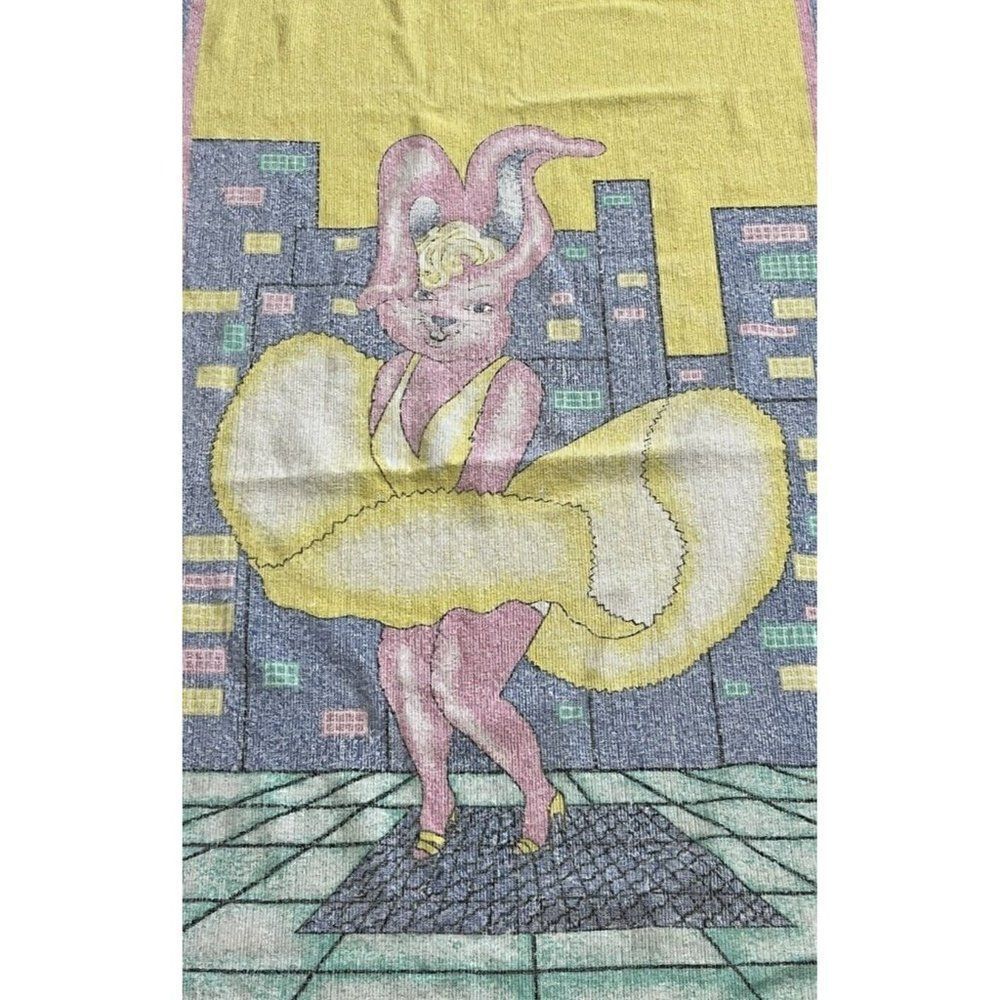 Vintage Pinup Bunny Rabbit Girl Beach Pool Bath Beach Towel Marilyn Monroe Pose